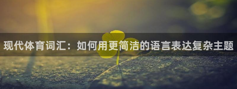 MK体育官方正版app娱乐首页网站大全：现代体育词汇