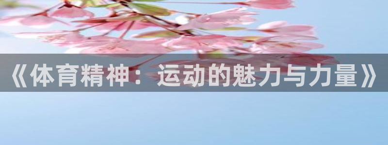 MK体育官网下载开户：《体育精神：运动的魅力与力量》