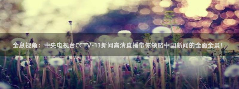 袋鼠体育在线直播：全息视角：中央电视台CCTV-13新闻高清直播带你领略中国新闻的全面全景！